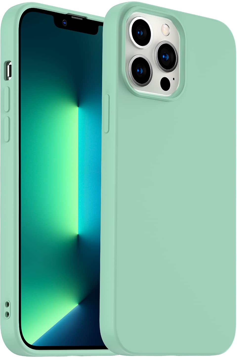 Amytor Designed For Iphone 13 Pro Max Case, Silicone Ultra Slim Shockproof Phone Case With Soft Anti-Scratch Microfiber Lining,