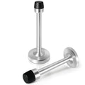 Door Stop, 5 Inch Long Door Stoppers Stainless Steel, Brushed Satin Nickel, Heavy Duty Rubber Doorstop For Wall And Door Protect