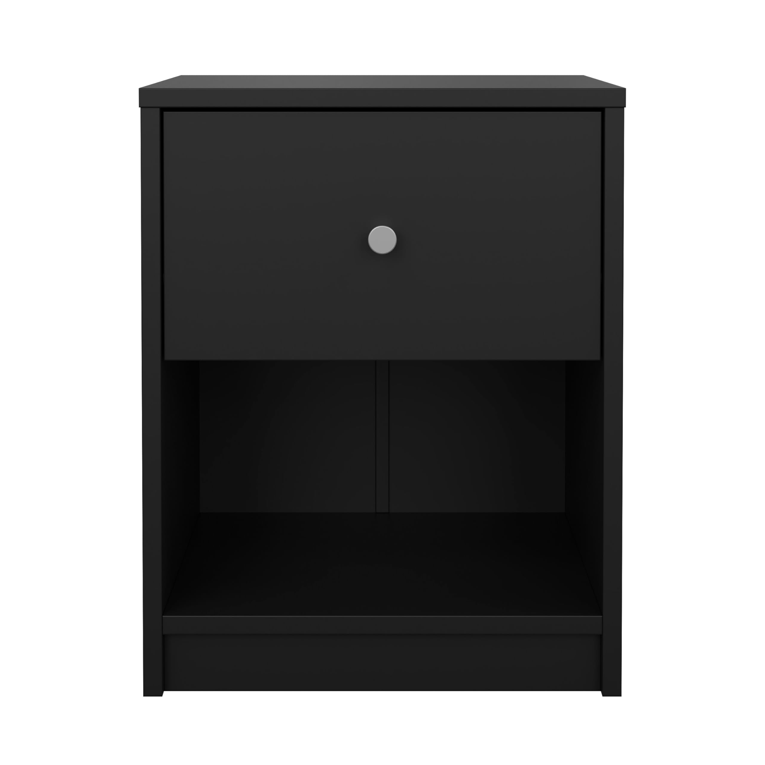 Portland 1 Drawer Nightstand, Black
