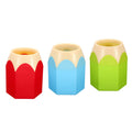 Patikil Pencil Holder, 3 Pack Pen Holder For Desk Cute Plastic Pencil Holder For Desk Pencil Holders Cup Organizer Pencil Shape,