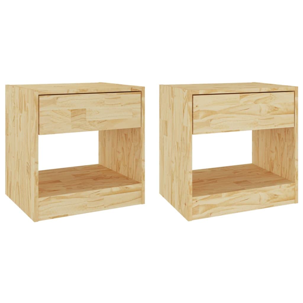 vidaXL Bedside Cabinets 2 pcs 15.7&quot;x12.2&quot;x15.7&quot; Solid Wood Pine