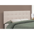 Monarch Specialties 6004F, Full, Bedroom, Upholstered, Transitional Bed Size Headboard, Beige Linen-Look