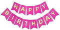 PartySprouts Happy Birthday Letters Paper Banner (Hot Pink)