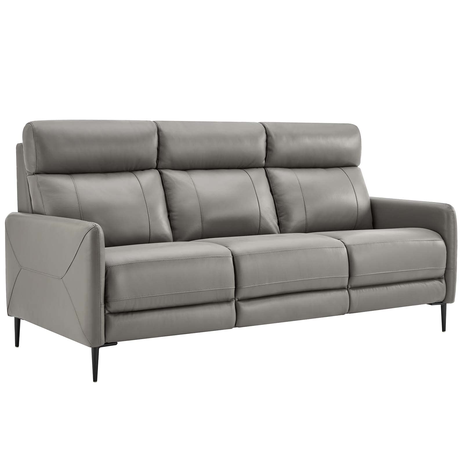 Modway EEI-4561-GRY Huxley Leather Sofa, Gray