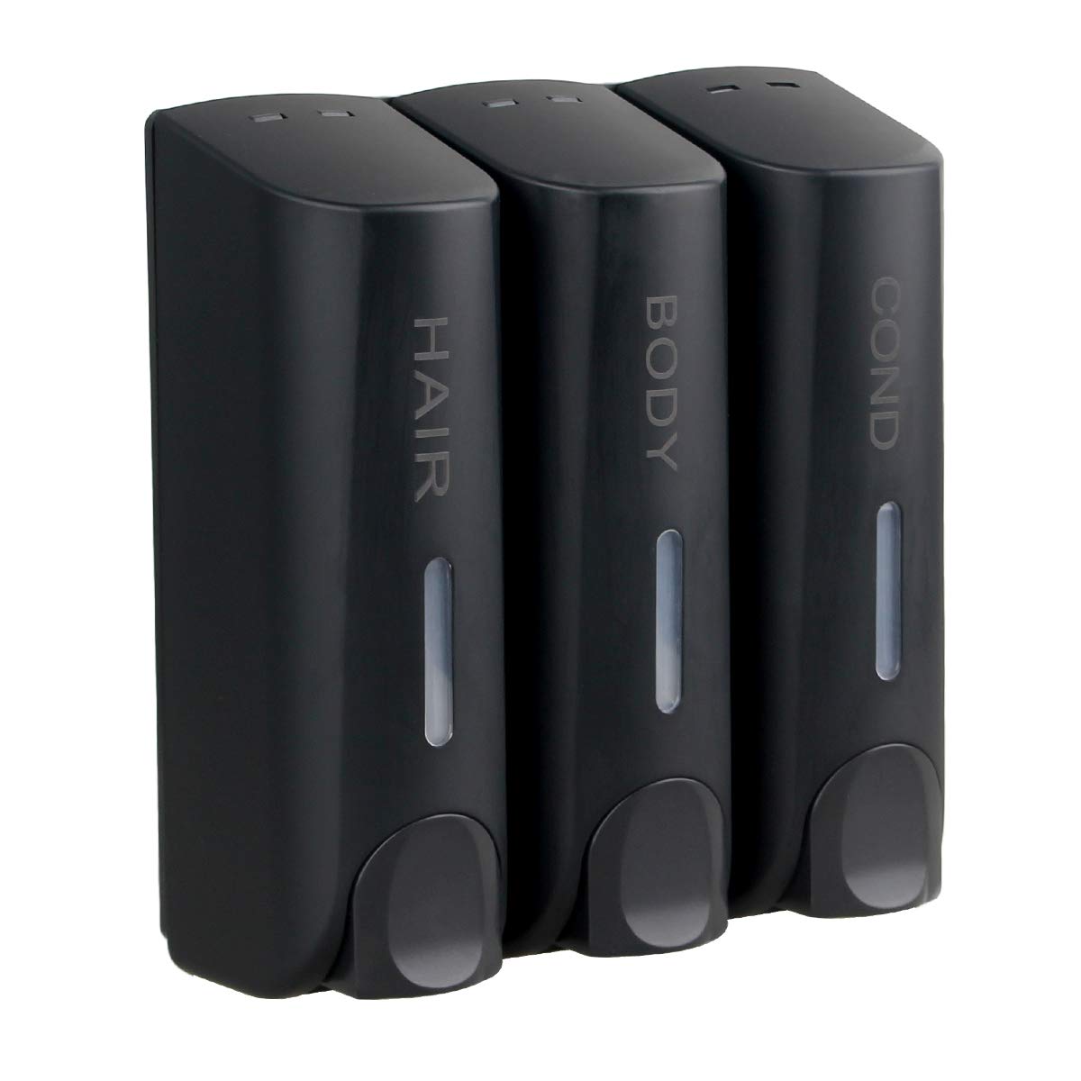 AUMIO Chamber Shower Soap Dispenser Trio Wall Mounted Shampoo and Conditioner Dispenser, Conditioner Body Wash Dispenser Set, No