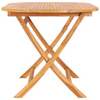 vidaXL Solid Teak Wood 7-Piece Patio Dining Set - Folding Table and Chairs - Durable Outdoor Garden Terrace Furniture Set with Fine Sanded Finish - Weather Resistant - Easy Assembly