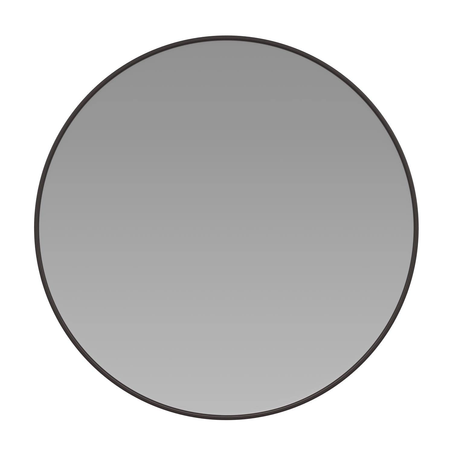 Flash Furniture Large Round Wall Mirror - Black Circle Accent Mirror - 36&quot; Vanity Mirror - For Bathroom, Vanity, Entryway, Dining Room, & Living Room