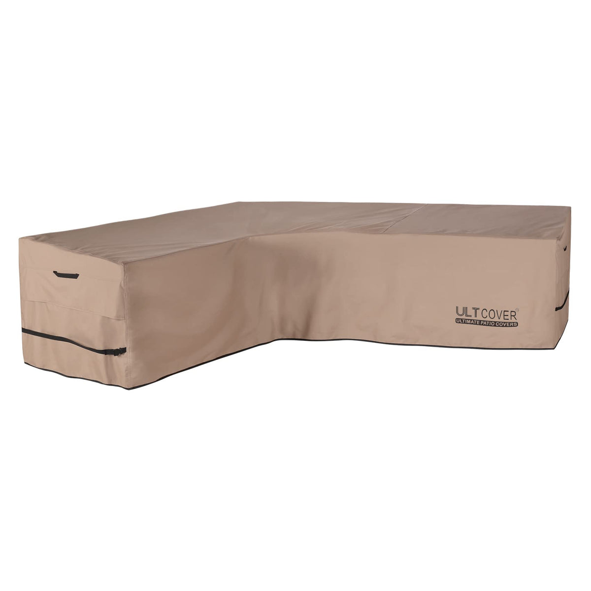 Ultcover Patio L-Shaped Left Facing Sofa Cover Waterproof For 6-Seater Outdoor Sectional Furniture Couch 85X110 Inch Wide