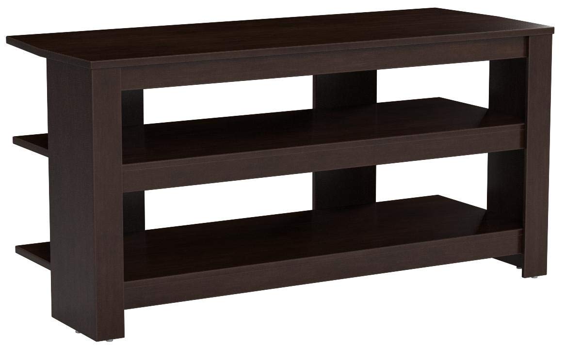 Monarch Specialties I 2567 Tv Stand, 42 Inch, Console, Media Entertainment Center, Storage Shelves, Living Room, Bedroom, Laminate, White, Contemporary, Modern