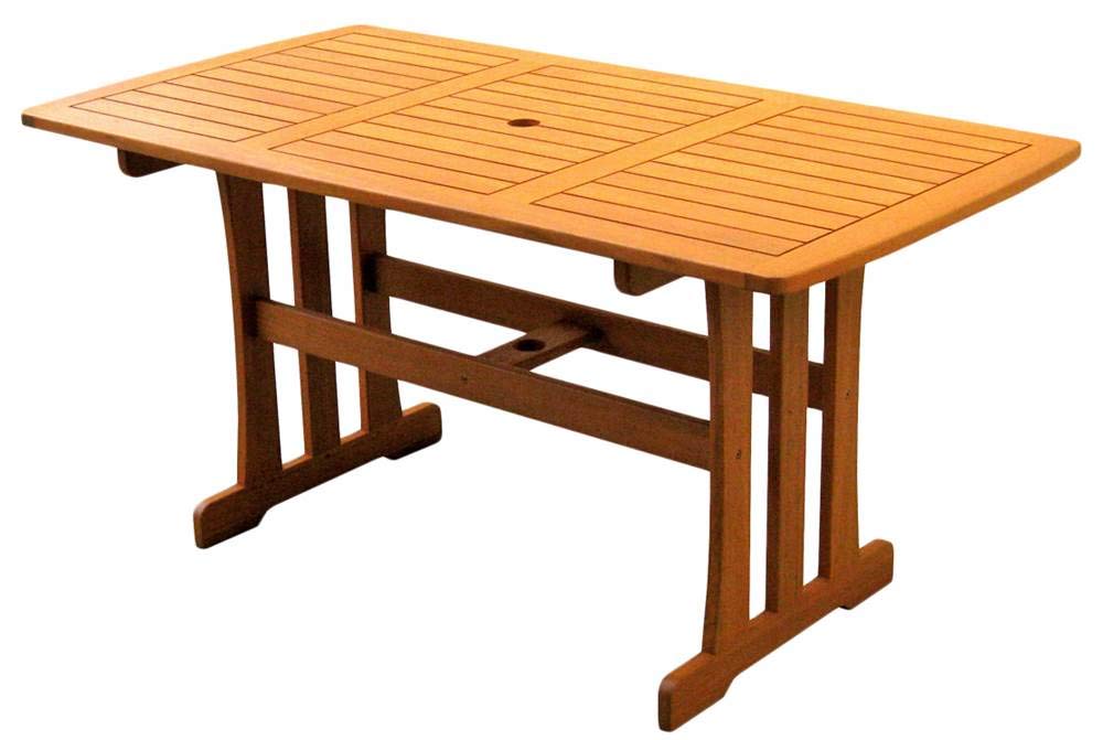 International Caravan Royal Tahiti Outdoor Wood Rectangular Dining Table