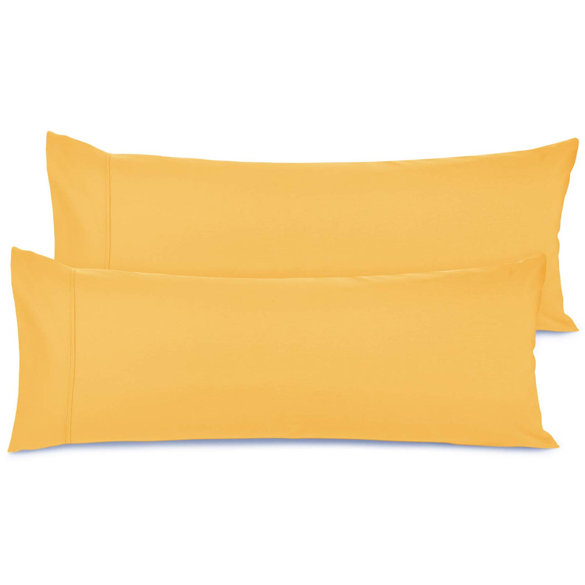 Nestl Body Pillow Cover - Soft Body Pillow Pillowcase - Lightweight Yellow Pillowcase - Microfiber Body Pillow Case Cover - 20X5