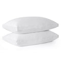 Goose Feathers Down Pillows, Pillows Standard Size Set Of 2, Organic Cotton Cover,Gusseted Hotel Collection Bed Pillow For Back,