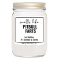 YouNique Designs Smells Like Pitbull Farts Soy Candle Gifts for Pitbull Lovers - Pit Bull Mom Gifts for Women - Pitbull Mom Gift