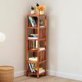 Royaloak Jordon Bookshelf with 5 Racks | Sheesham Wood | Honey Finish | Rustic Design | SpaceSaving Vertical Design | 5 Spaciou