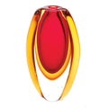 Smart Living Company Sunfire Red and Gold Glass Vase