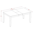 East West Furniture LYPF7-CAP-W Lynfield 7 Piece Set Consist of a Rectangle Dining Room Table with Butterfly Leaf and 6 Wood Seat Chairs, 36x66 Inch
