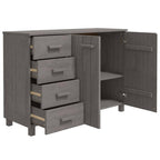 vidaXL Sideboard HAMAR Light Gray 44.5"x15.7"x31.5" Solid Wood Pine