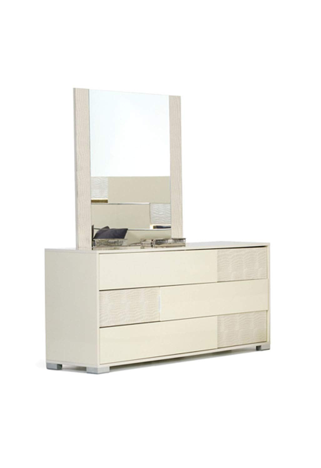 HomeRoots Furniture Hallway Bedroom Italian Modern Beige Mirror