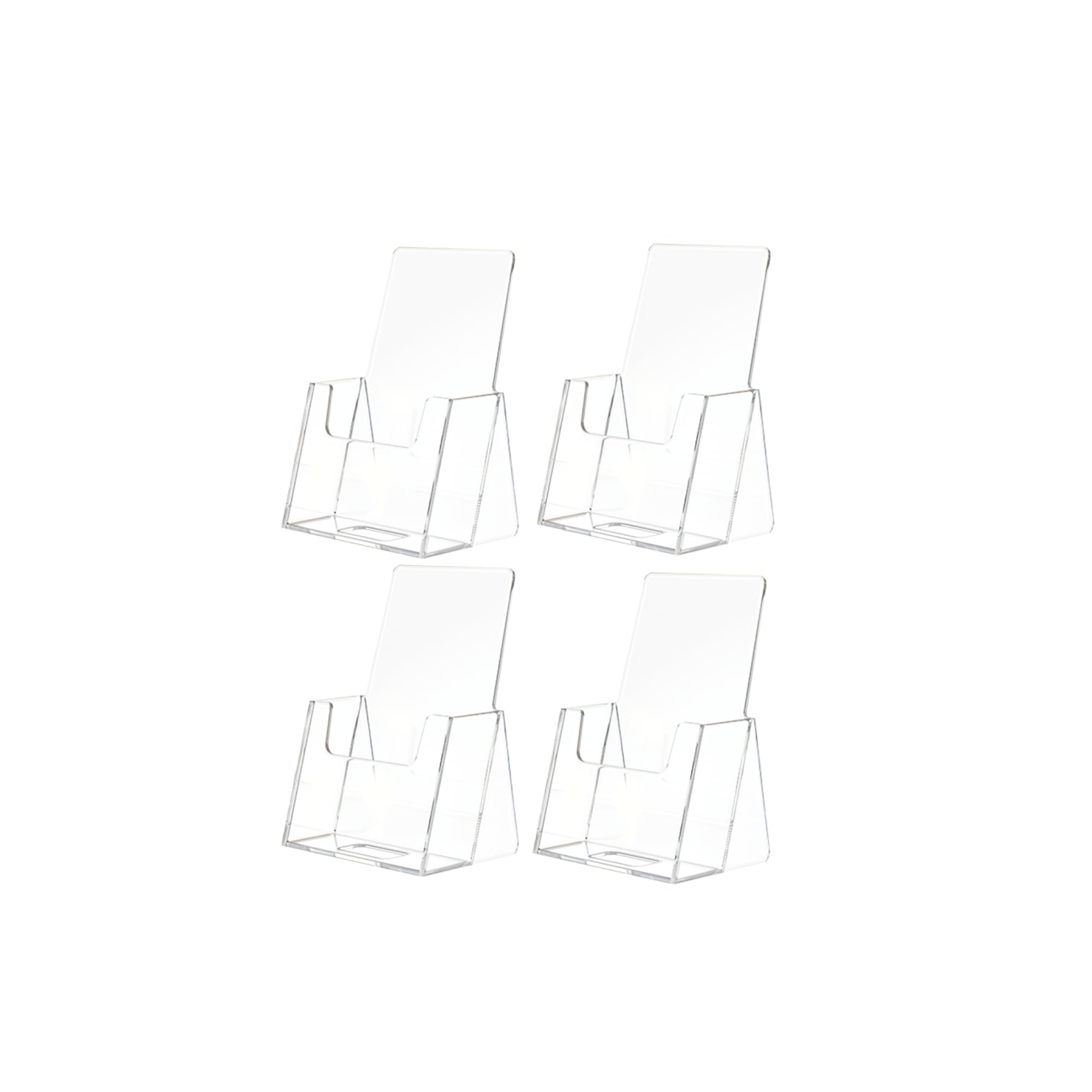 Marketing Holders 4 Pack Business Card Holder Desk Display For 2 ' X 3.5 ' Vertical Contact Cards At Wedding And Event Plannin