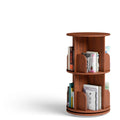 Rocco 360 Rotating Bookshelf | Engineered Wood Free Standing Round Bookcase | Moisture & Scratch Resistant Matte Finish | Book S