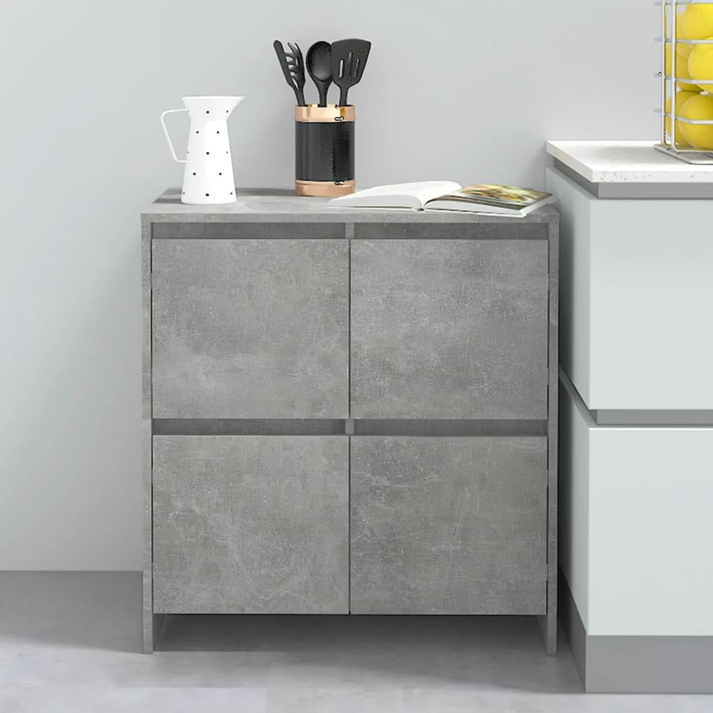 vidaXL Sideboard Concrete Gray 27.6&quot;x16.1&quot;x29.5&quot; Chipboard