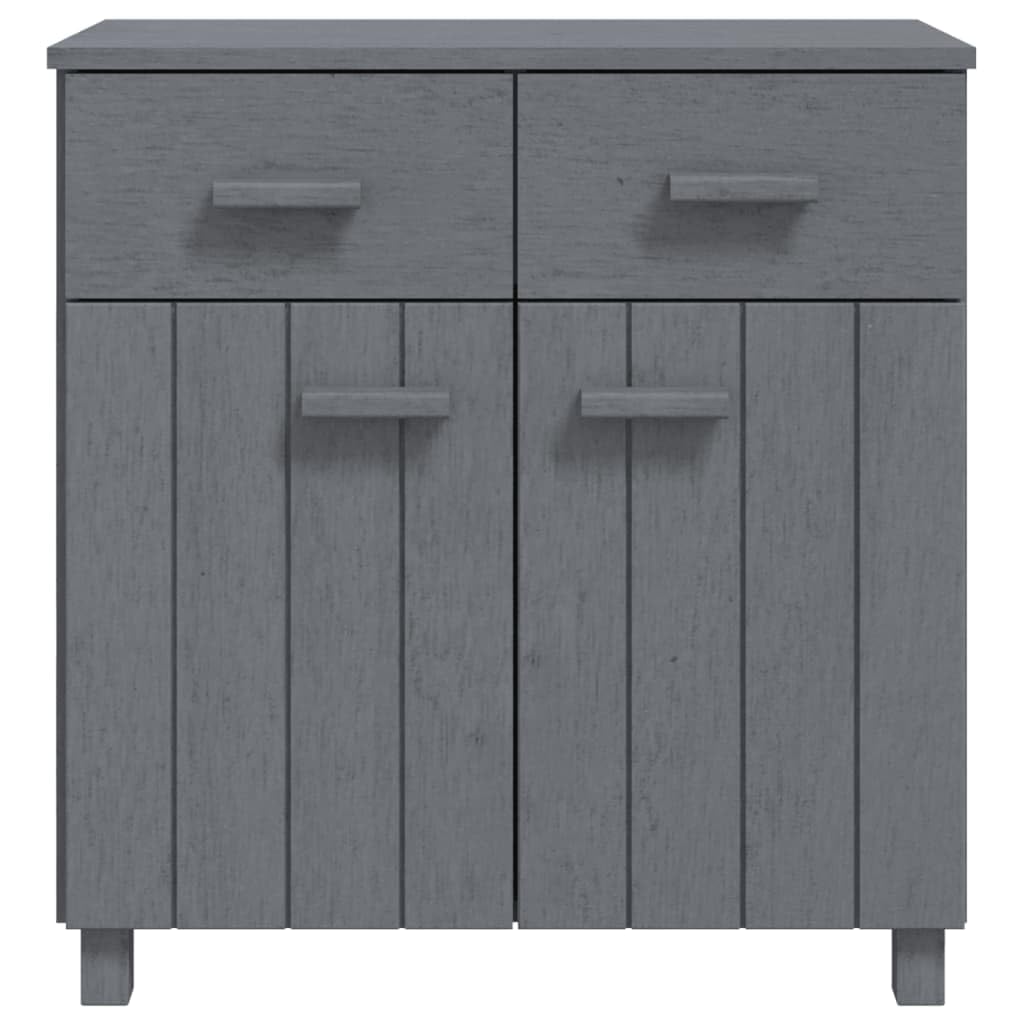 vidaXL Sideboard HAMAR Dark Gray 31.1&quot;x15.7&quot;x31.5&quot; Solid Wood Pine