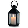 Nuptio Decorative Lanterns Garden Lantern,10.2in Tall Rustic Hanging Lantern Metal Candleholder, Indoor Outdoor Candle Lantern, 