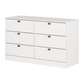 South Shore Furniture Spark 6-Drawer Dresser, Pure White