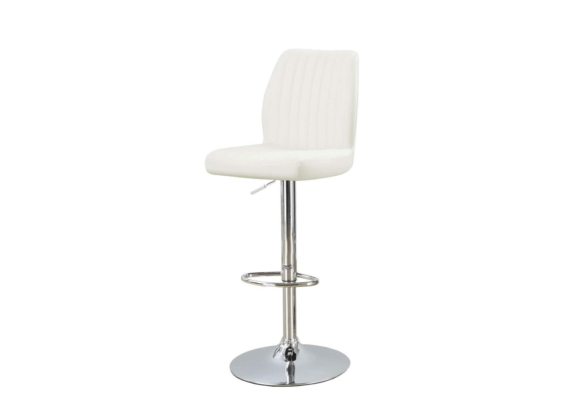 Monarch Specialties I 2 Piece Barstool with Metal Hydraulic Lift, White