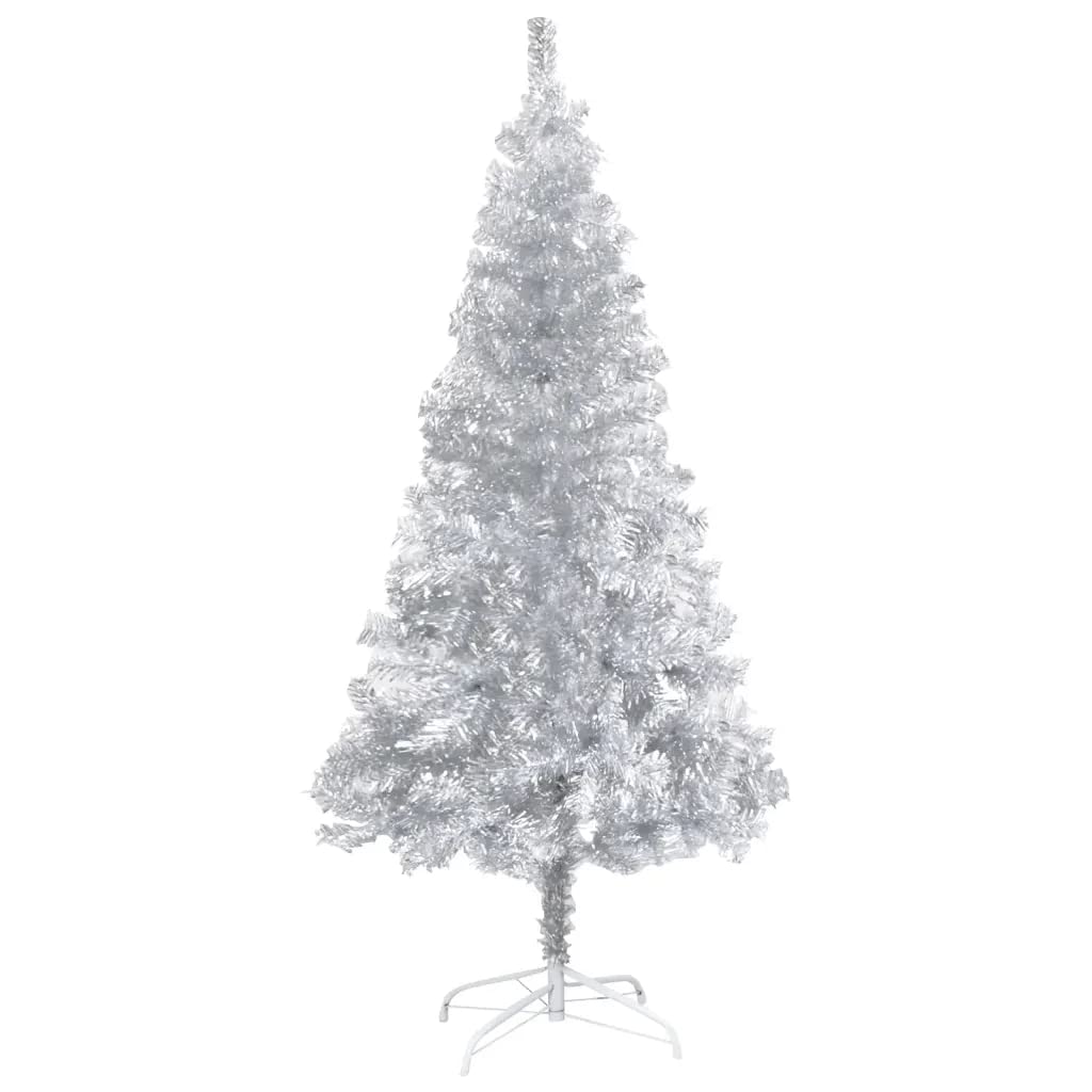 Vidaxl Artificial Christmas Tree With Stand Silver 94.5&quot; Pet