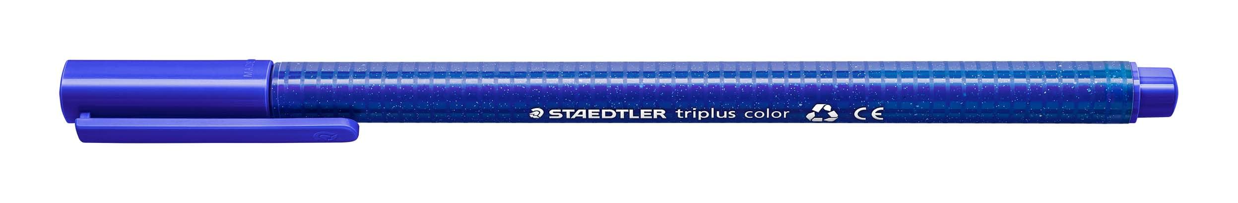 Staedtler 323 Triplus Colour Fibre-Tip Pens, 1.0 Mm, Blue, Pack Of 10