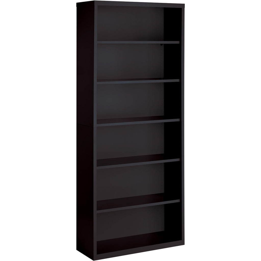 Lorell LLR41294 Fortress Series Steel Black Book Case, 34.5" x 13" x 82"