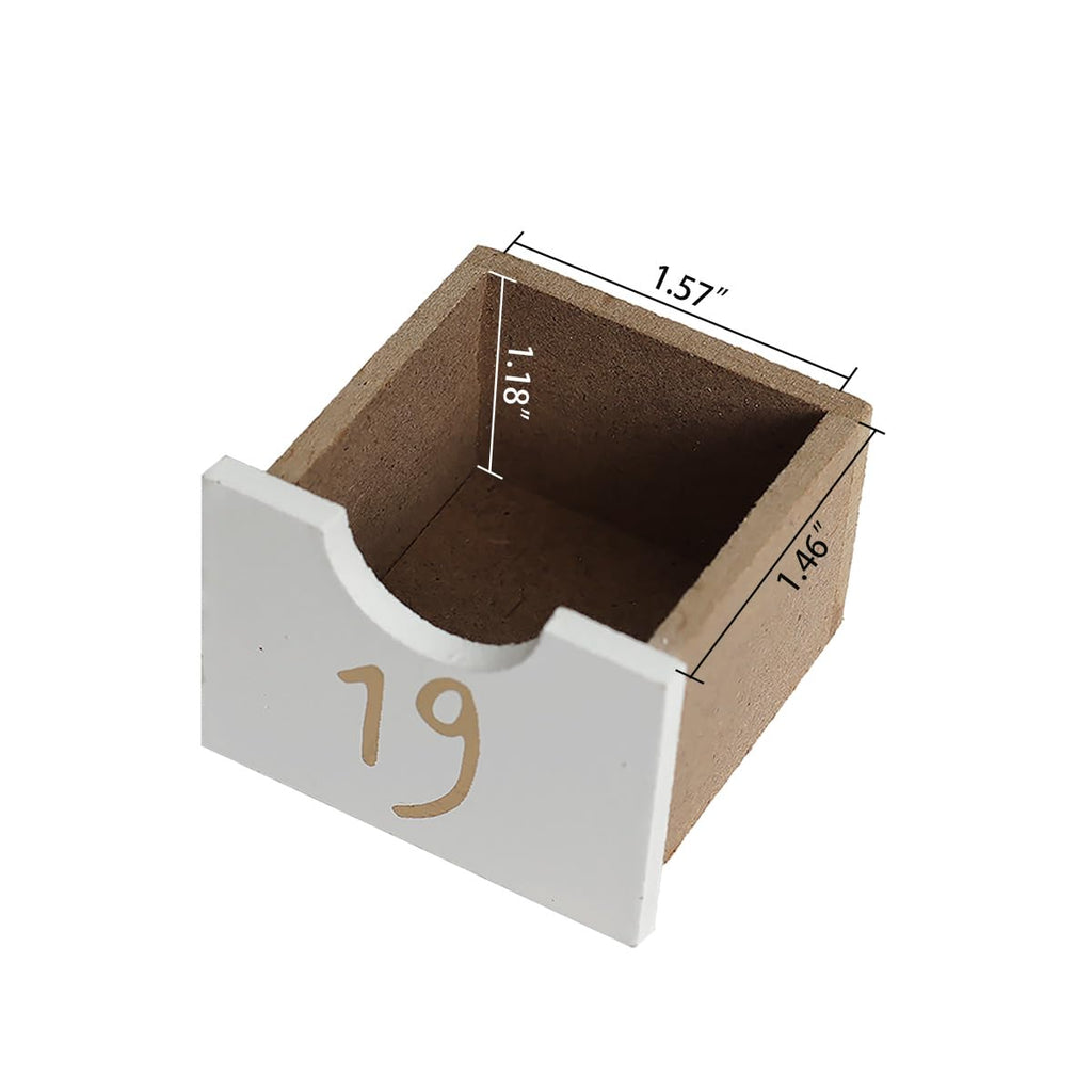 Pioneer-Effort Christmas Wooden Advent Calendar With 24 Drawers To Fill Small Gifts Christmas Scene With Led Lights Countdown To