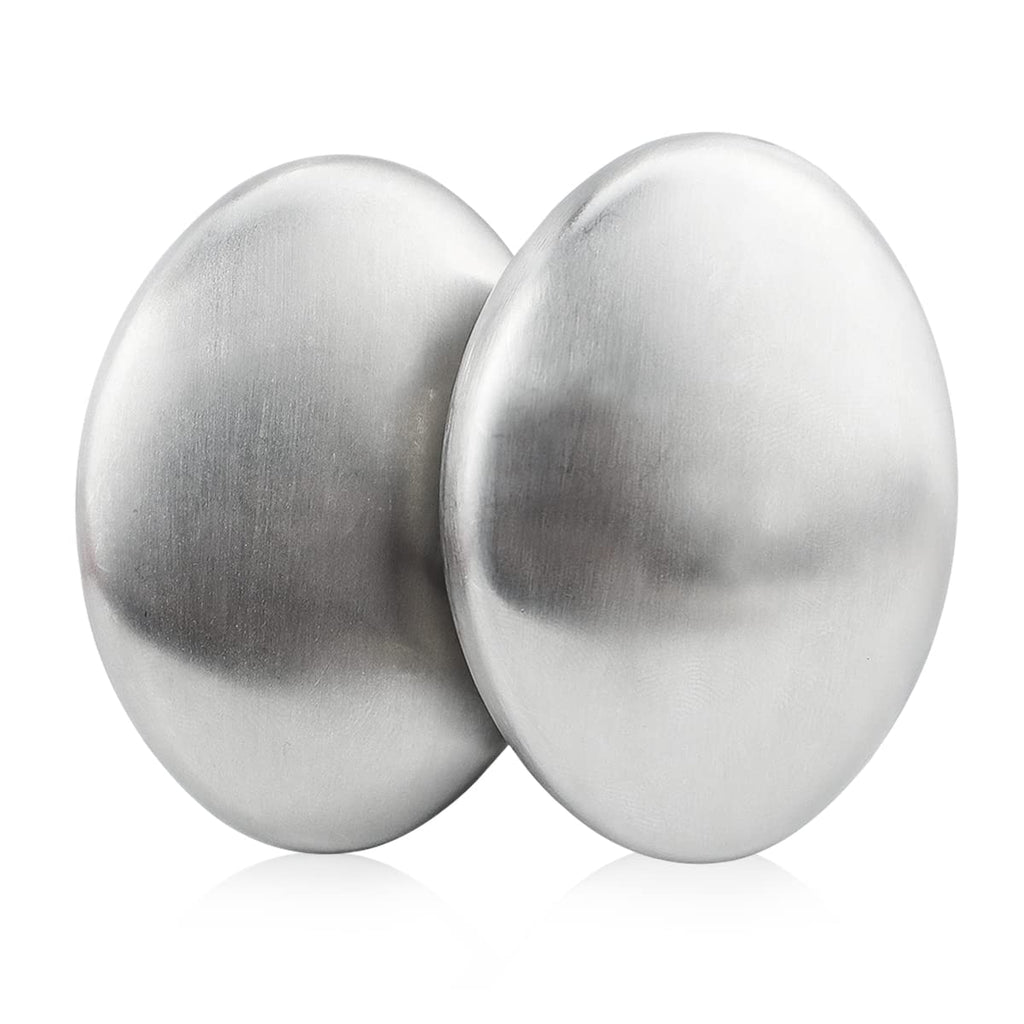 LEEFONE 2 PCS Stainless Steel Soap, Magic Metal Odor Remover Bar Eliminating Smells Like Fish Onion Garlic Scents from Hands and