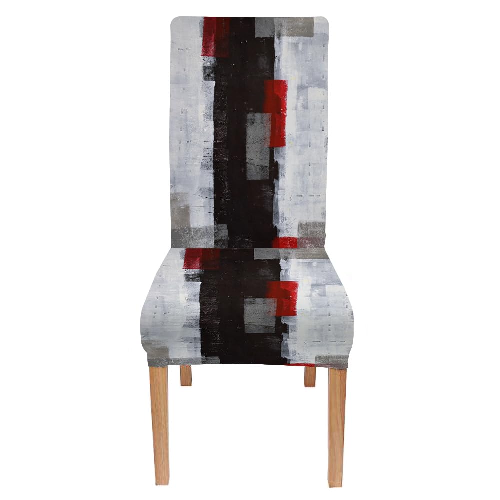 Capsceoll Grey Chair Covers Chair Seat Covers Set Of 4 Chair Seat Covers Removable Washable Parson Chair Covers For Dining Room Living Room Kitchen