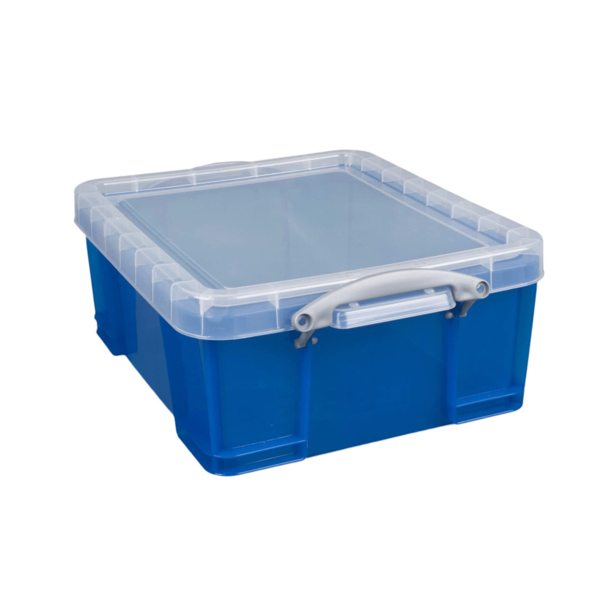Really Useful Box Storage Box, 17 Liter, 17 1/4' X 14' X 7', Blue