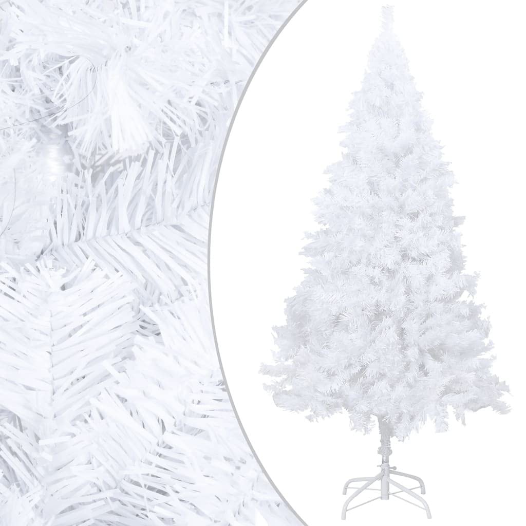 Vidaxl 8 Ft Green Artificial Christmas Tree With Extra-Thick Branches - Lifelike Pvc Christmas Tree With Sturdy Metal Stand - Indoor & Outdoor Use