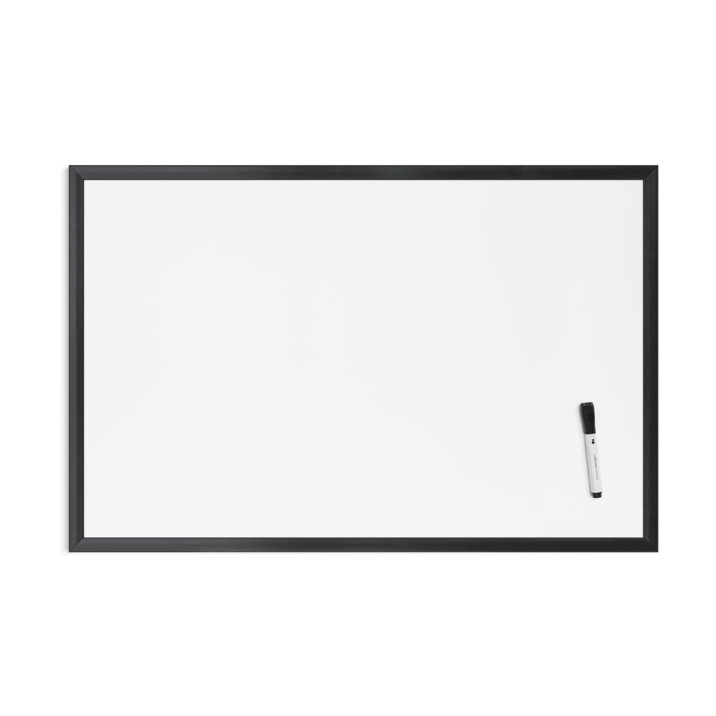 U Brands Magnetic Dry-Erase Board, 36 X 24 Inches, Black Wood Frame (311U00-01)