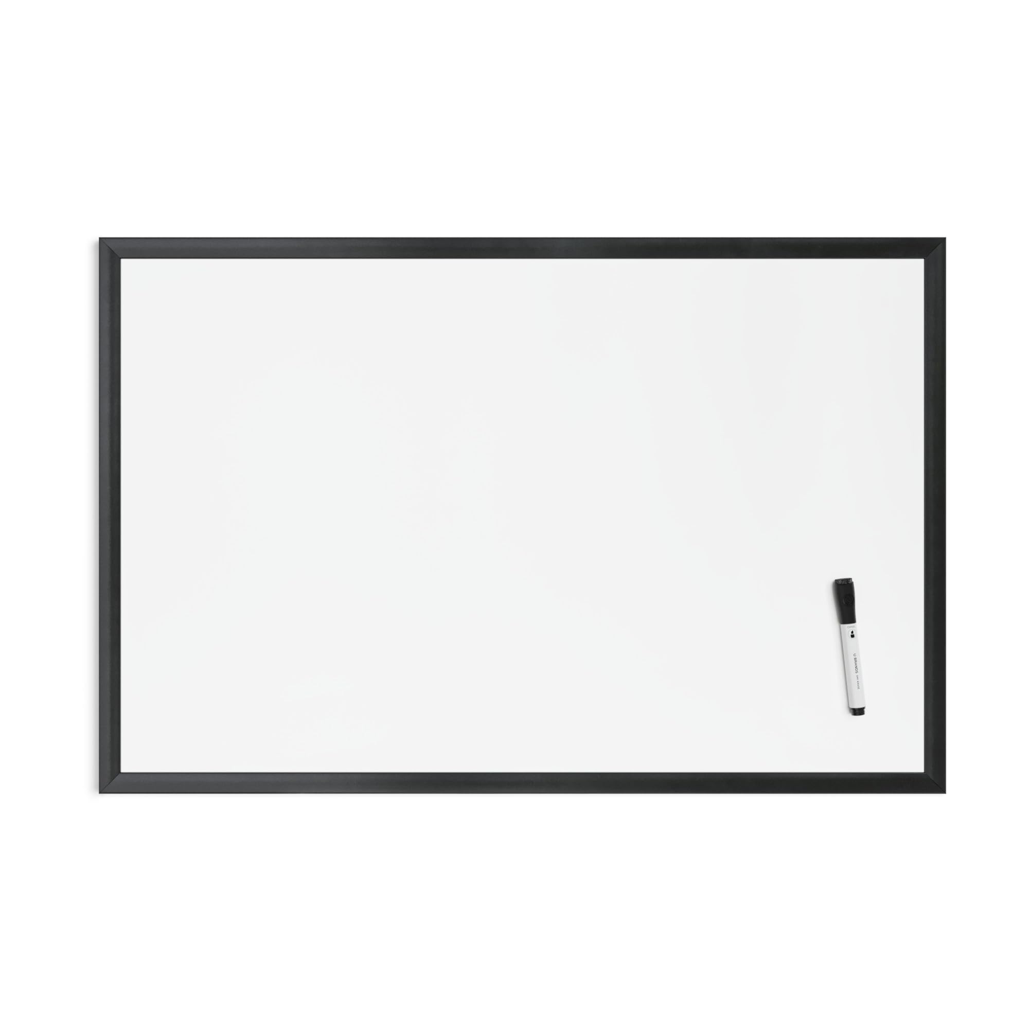 U Brands Magnetic Dry-Erase Board, 36 X 24 Inches, Black Wood Frame (311U00-01)