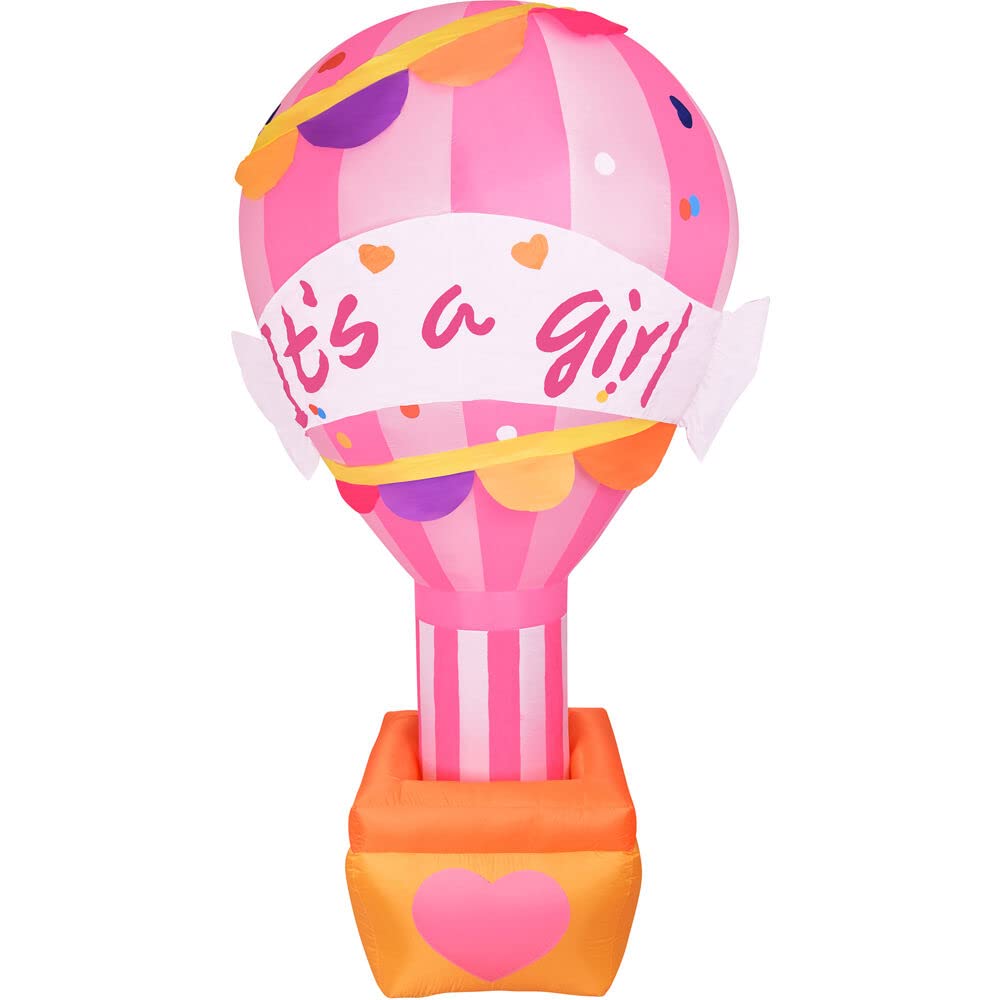 Fraser Hill Farm 10-Ft. Inflatable It'S A Girl Balloon Sign With Lights | Outdoor Blow-Up Festive Decor For Baby Shower Celebration Party With Blower, Stakes, Ropes, And Storage Bag | Freditsagrl101-L