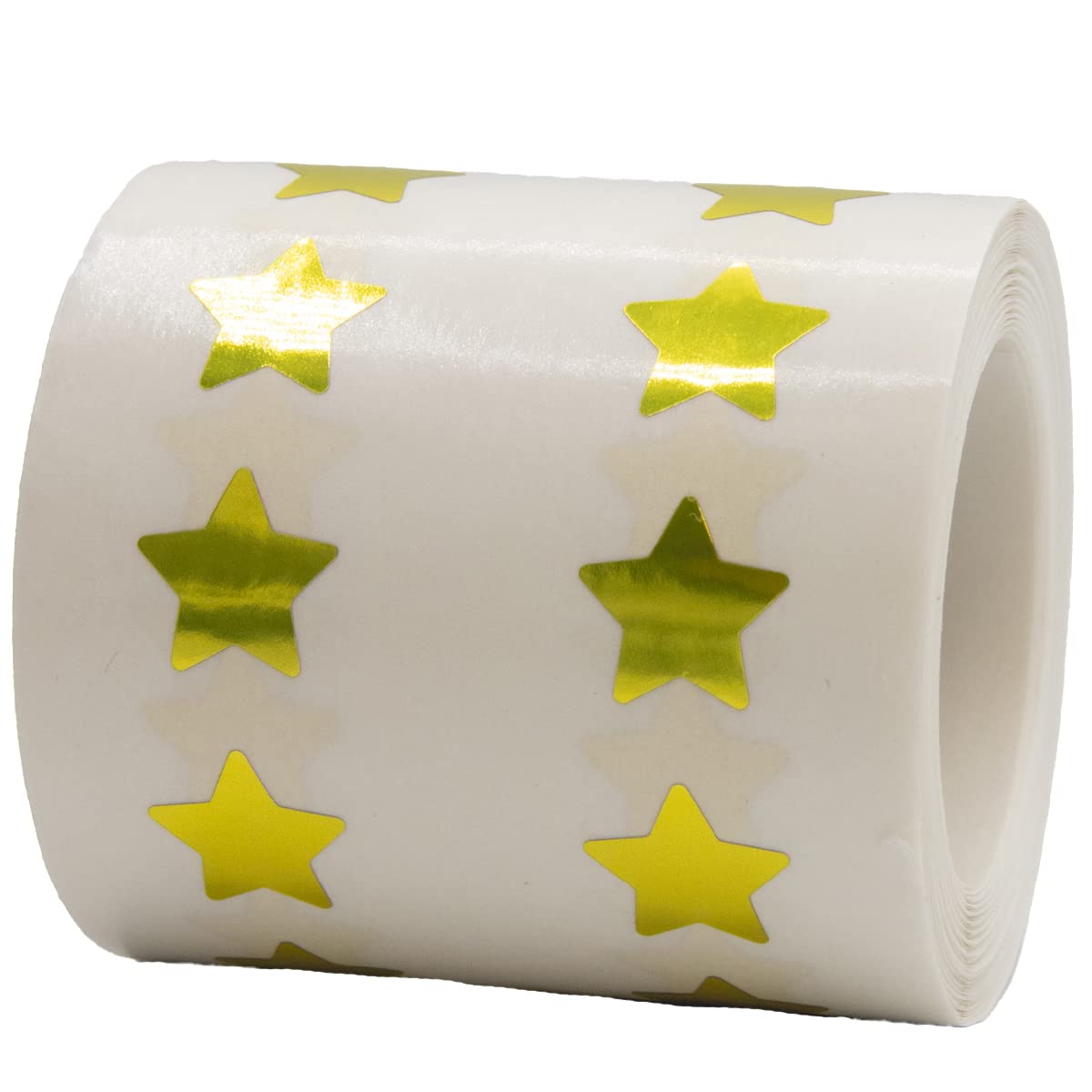Metallic Gold Star Shape Stickers 0.50 Inch 1,000 Adhesive Labels