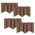NICETOWN Room Darkening Cappuccino Curtain Valances - Solid Home Fashion 52 inches by 18 inches Rod Pocket Valance Curtain Panel