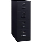 Lorell 4-Drawer Vertical File, 18 by 26-1/2 by 52-Inch, Black