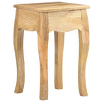 vidaXL Solid Mango Wood Bed Cabinet - Rustic Style No-Assembly Side Table with One Drawer