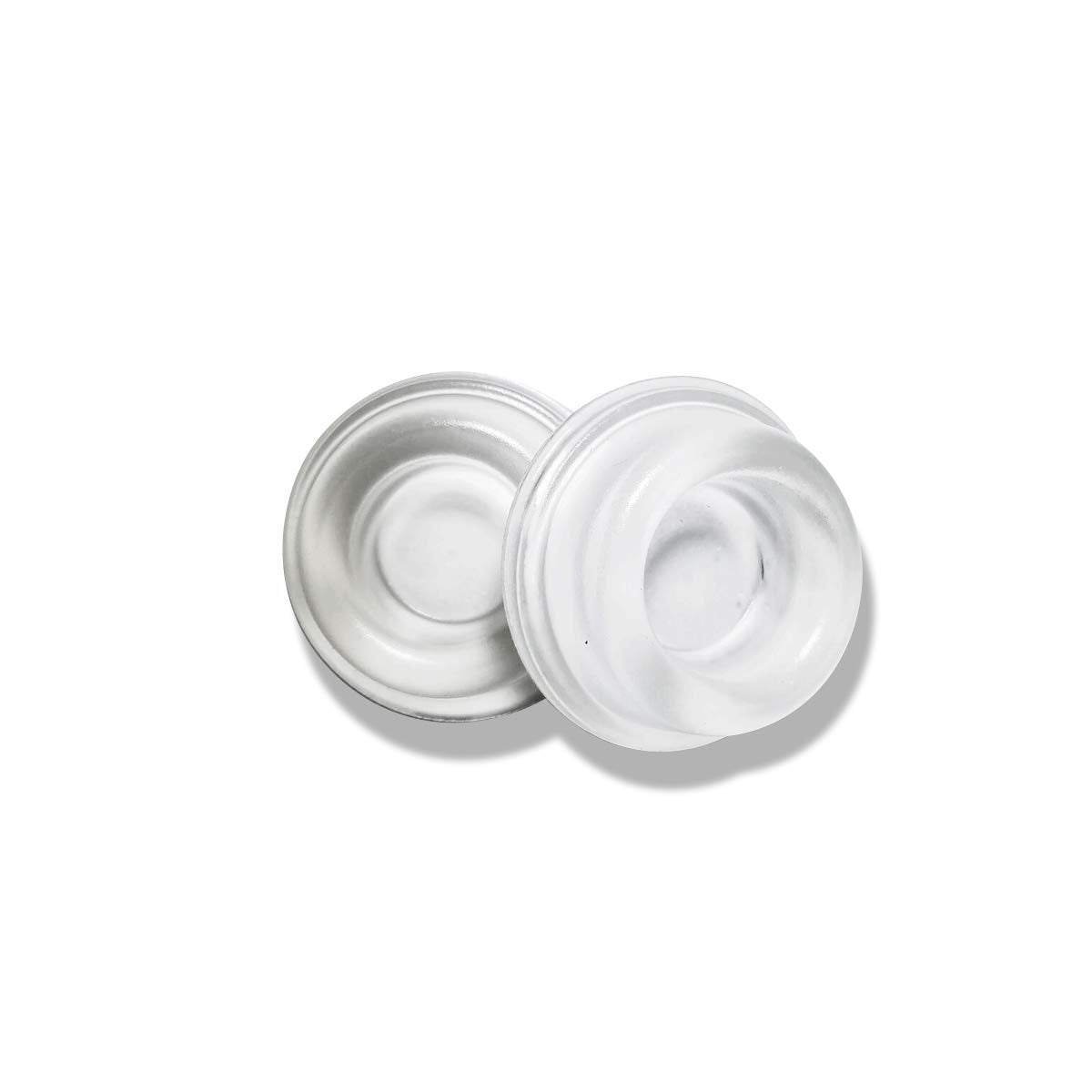 Wall Door Stop Door Knob Bumper & Wall Protector. Sound Dampening Self-Adhesive Door Stop (Clear, 2-Pack) (0.7 In Thick & 1.8 In