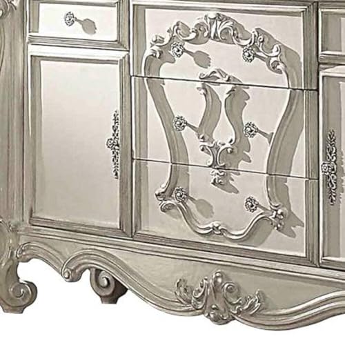 71&quot; X 21&quot; X 38&quot; Gold Patina & Bone Patina Dresser