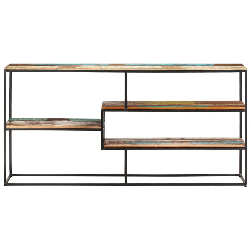 vidaXL Handcrafted Sideboard Cabinet, Industrial Style, Made from Solid Reclaimed Wood Featuring Unique Color and Grain Variation, 59.1"x11.8"x29.5"