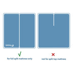 Moonsea Split California King Mattress Protector Pad, Absorbent Quilted Microfiber, White, 2 x (36" x 84")