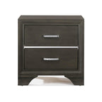 Acme Carine 2 Drawer Nightstand in Gray