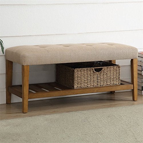 Acme Charla Bench in Beige and Oak